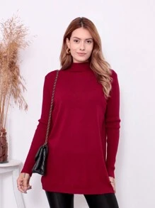 Women Sweaters - Màu Đỏ Sâu - Xem 6