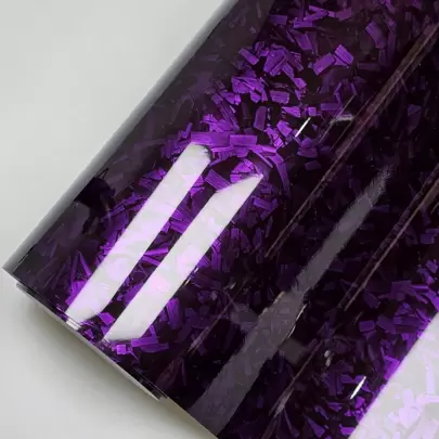 モーターサイクルステッカー ダークパープル クリスタル カーボンファイバーラッピングビニールフィルム 高光沢 自動車アクセサリーラップ箔