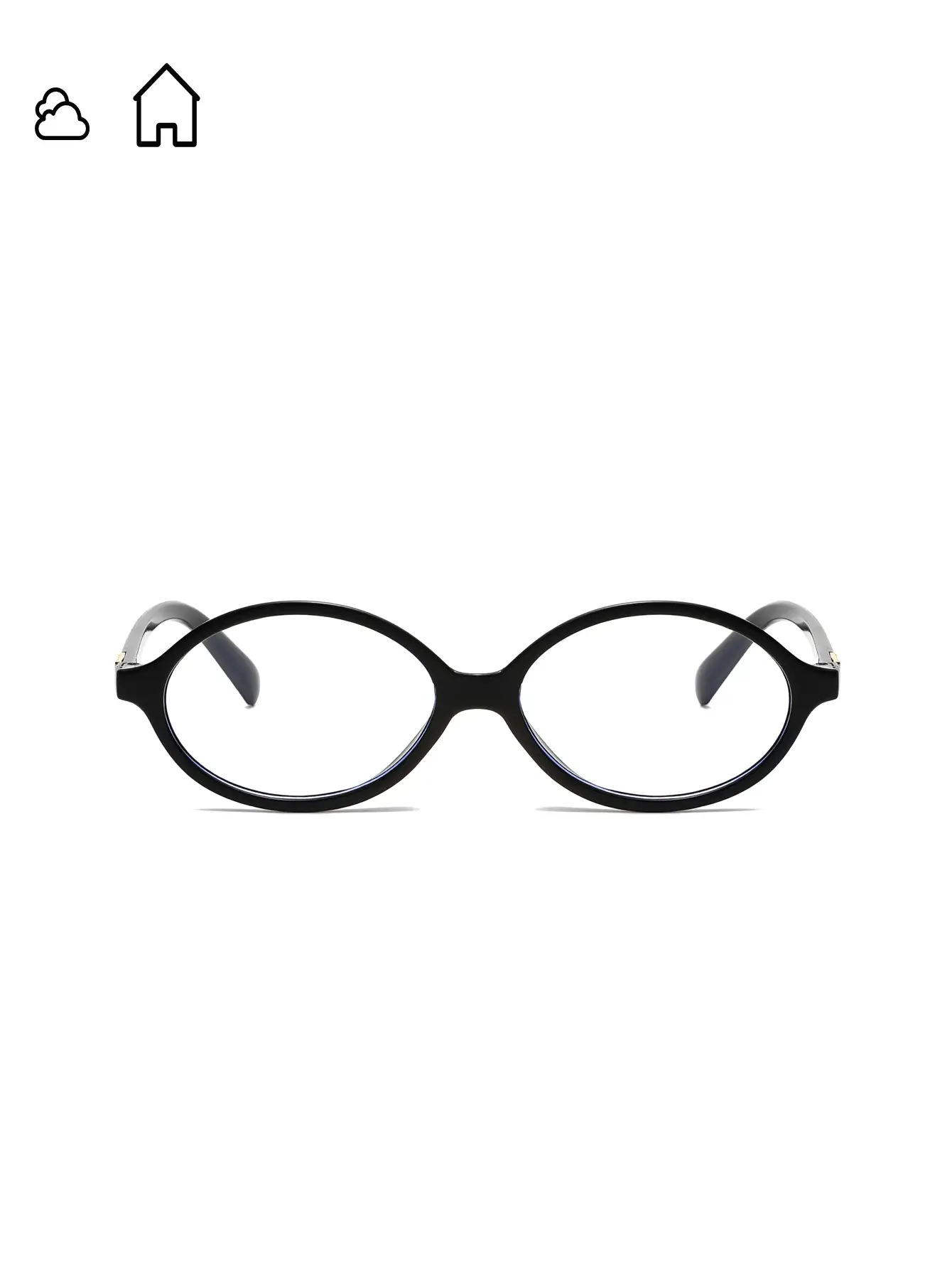 中性色變太陽眼鏡，塑膠框架，時尚經典設計，適用於戶外旅行，海灘度假，電腦閱讀/遊戲/電視/手機使用，復古小橢圓框架，學院風格，防藍光眼鏡 - 彩色 - 查看 2