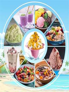 10pcs Cute Ice Cream Cup - Flower Shaped Ice Bowl -  4oz/250ml Creative Snowflake Ice Cup(Random Color) - Multicolor - View 9