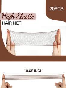 60 pezzi/set Accessori per capelli per ragazze, 20 pezzi di reti per chignon invisibili e 40 pezzi di forcine a forma di U, 20 pezzi di reti per chignon da 50 cm per ballerine e 40 pezzi di forcine per chignon per ragazze, accessori per acconciature da ballo - Multicolore - Visualizzare 6