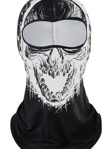 夏季防曬冰絲口罩，適用於戶外騎行，防風、防塵、透氣吸濕，數字印花有搞笑頭飾 - 彩色 - 查看 4