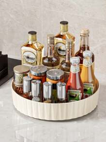 1 pieza Estantería giratoria multiusos de lujo, organizador de frascos de especias transparente para cocina, sala de estar, comedor, fiesta, regalo, cumpleaños, regalo de Navidad
