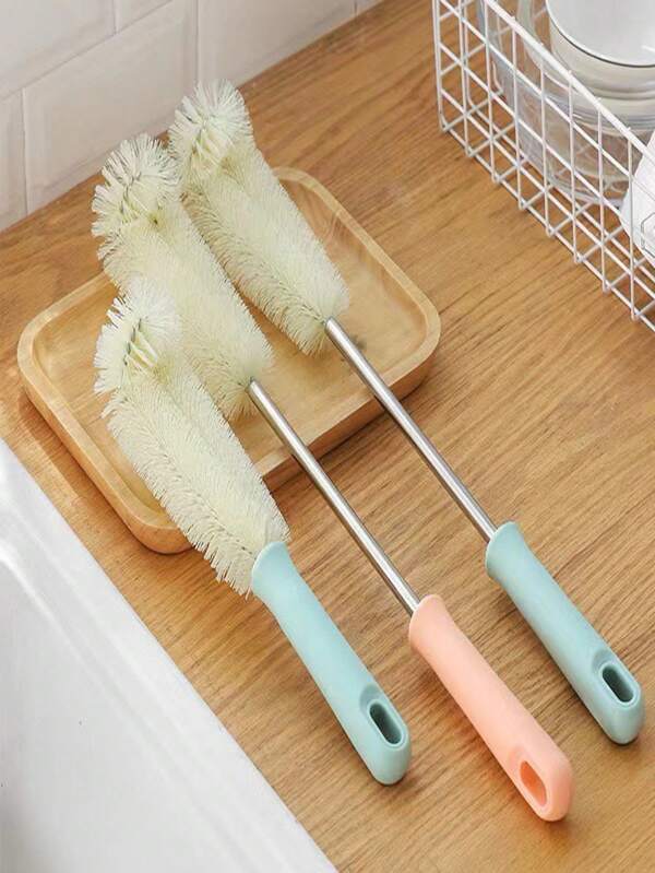 1pc, Bottle Cleaner Brush, Nylon Water Bottle Cleaning Brush, Stainless Steel Cups Washing Brush, MultiFunctional Glass Cleaning Brush, Hand-Held Bottle Cleaning Brush, Long Handle Cleaning Brush, Kitchen Supplies(There Is A Difference Between The Different Colors Of The Batch)