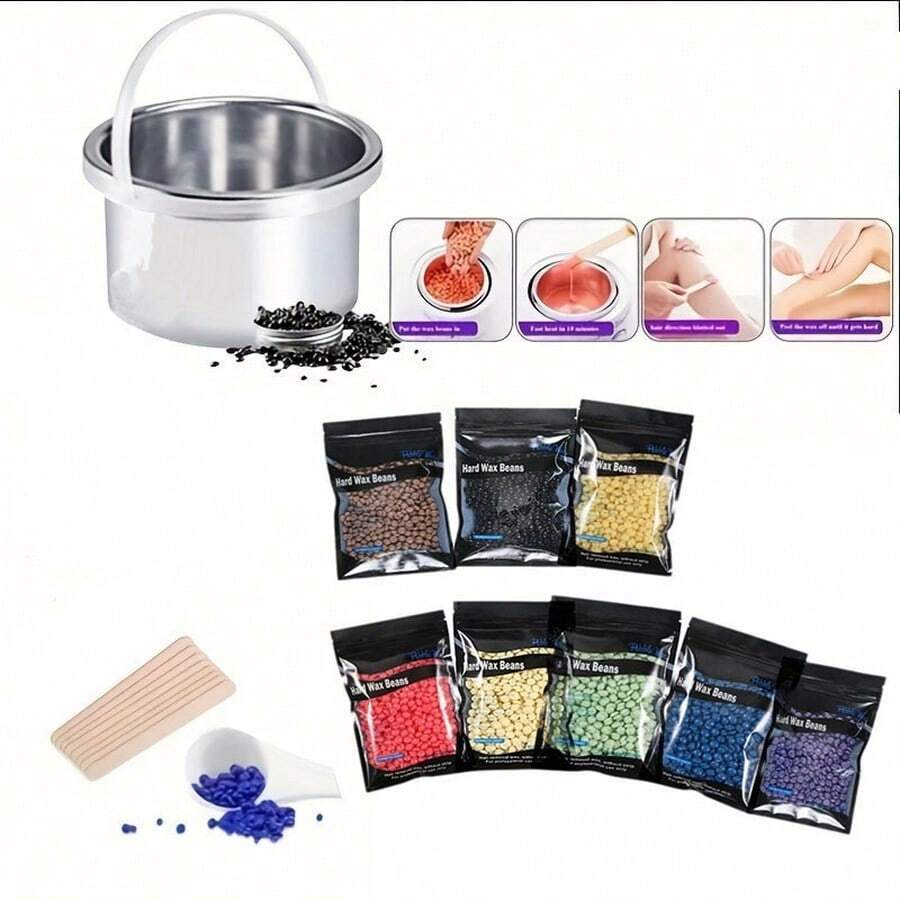 12pcs Depilatory Wax Beans DIY Heater Wax Melting Pot Waxing Machine