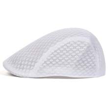 1pc Men's Mesh Forward Hat, Summer Fashionable Breathable Beret Cap, Outdoor Sun Protection Leisure Cap, Suitable For Spring And Autumn Travel, Tourism, Beach Party