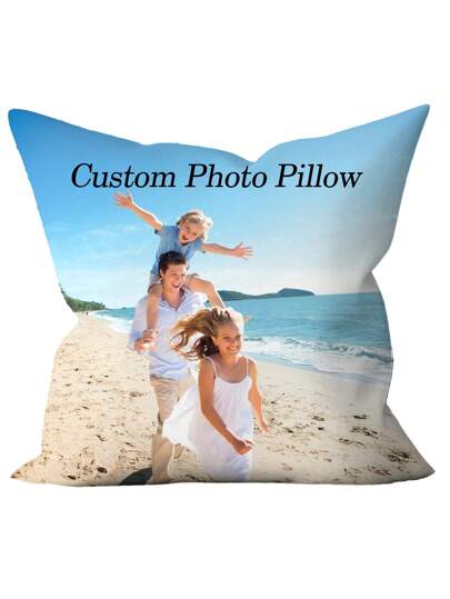 1pc Custom Peach Skin Photo DIY Pillowcase, Single-Sided Print Pillow Cover For Loved Ones, Pets Or Friends. Suitable For Wedding, Festival, Mother's Day, Father's Day, Thanksgiving Day, Living Room Sofa, Bedroom, Headrest, Decorative Cushion Cover, All Seasons. Soft Custom,Unique,Personalized Ideal Gifts For Him Her,Boyfriend,Girlfriend,Dad,Mom,Family,Friends,Pets For Anniversaries,For Valentine's Day,For Mother's Day,For Birthdays,For Youth's Day,For Father's Day,For Graduation,For Weddings,For Christmas,For Housewarming Sofa,Bed,Car,Bedroom,Living Room,Tea Room,Customized Cushion Covers,Family Moments,Season Picks, Autumn Home Refresh