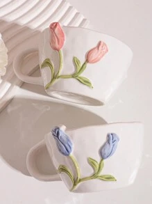 1 件花卉图案马克杯“回到学校”