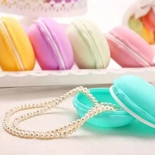 1/3/6入組時尚藝術風格卡哇伊馬卡龍珠寶首飾和物品盒-安全，可攜帶，多功能儲物盒，馬卡龍圓形盒子 - 彩色 - 查看 4