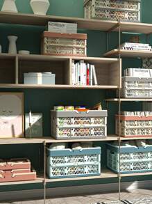 1入摺疊式便攜式野餐籃，蔬果籃，超市購物手提袋