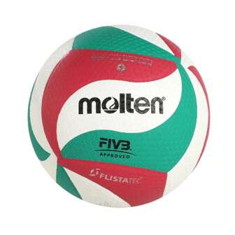 Molten FLISTATEC Volleybal maat 5 Volleybal PU-bal voor studenten, volwassenen en tieners, wedstrijdtraining buiten, binnen