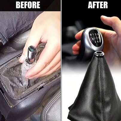 Cubierta de bota de cambio de marchas de PU universal de alta calidad: protección elegante, agarre cómodo y fácil instalación para coches automático/manual