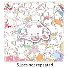 50pcs, Authentic, Cartoon Animation, , Creative Sticker Decoration DIY Hand Ledger Suitcase Mobile Phone Stationery Computer Sticker - Silver - View 4