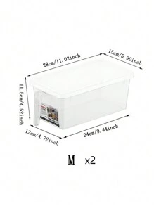 1set Japanese Style Refrigerator Storage Boxes, Drawer Freezer Organizer Containers For Food Preservation, Suitable For Homes, Kitchens, Outdoors, Parties, Gifts, Birthdays