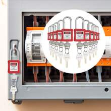 Lockout Tagout Locks Set  10 PCS Red Safety Lockout Padlocks  With 2 Keys Per Lock  OSHA Compliant Lockout Locks Lock Out Tag Out Safety Padlocks For Electrical Lockout Tag Out Kits - 銀色 - 查看 1