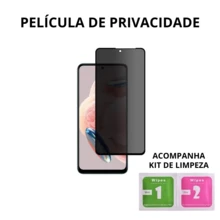Kit Moto G24 Capa Anti Shock + Película de Privacidade Moto G24 - Transparente - Visão 5