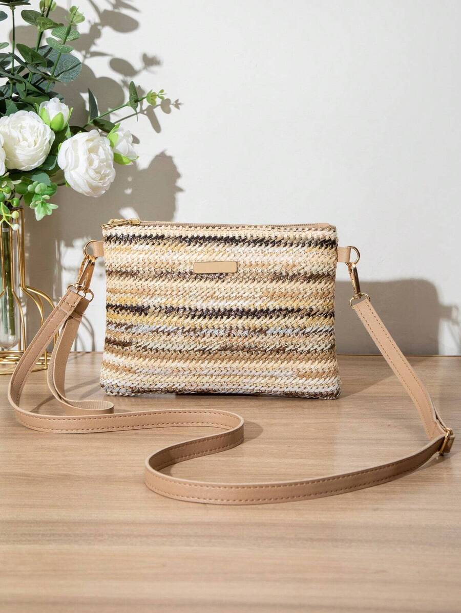 Geantă nouă de damă din paie țesută, en-gros, geantă de umăr/crossbody asortată, geantă mică pătrată drăguță, primăvară/vară, geantă de plajă atrăgătoare de vară, geantă de plajă din paie de vară pentru femei, cele mai tari genți de plajă pentru femei, articole necesare pentru plajă, articole esențiale pentru plajă, articole de plajă și articole esențiale de vară, cea mai nouă geantă de vacanță