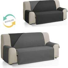 Ecommerc3 Reversible Sofa Cover For 2 Seater XL Sofa - Extra Soft Touch Sofa Cover And Maximum Fit - 黑色 - 查看 5