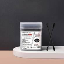 100/200/300/600支螺旋耳勺棉签二合一挖耳勺双头棉签一次性清洁黑色棉签配件 - 彩色 - 查看 9