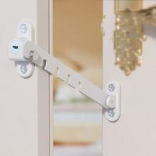 1 pieza de bloqueo de ventana de gancho de viento para la seguridad infantil y soporte de prueba de viento, con limitador de apertura interior de acero plástico - Multicolor - Ver 7