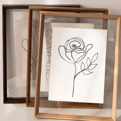 1个/3个+纳米胶双面透明相框，A4展示板，亚克力相框，书法相框，大相框，海报框，壁挂式，适用于家居、客厅、办公室装饰，情人节、新年、复活节、母亲节、生日、毕业季礼物