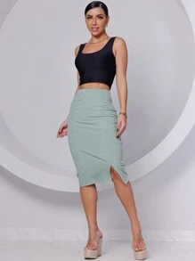 Women Skirts - 薄荷綠 - 查看 3