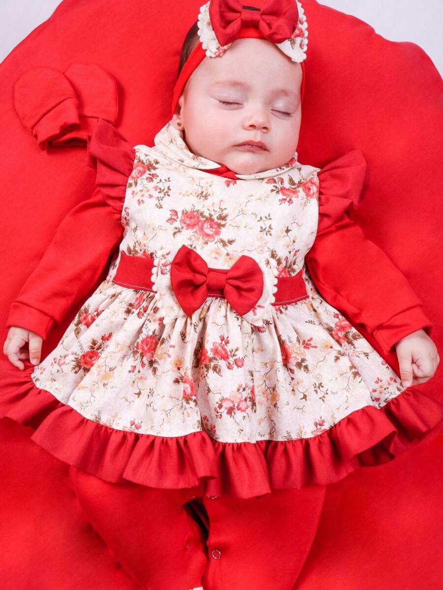 Baby Girls Rompers - Rojo - Ver 1