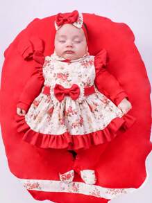 Baby Girls Rompers - Rojo - Ver 2