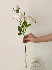 1/3 Pcs Artificial Rose Flowers Vintage Style Roses Decorated With Fake Flowers 2 Flowers And 1 Bud, Valentine Day, Gift