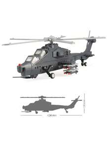 Large Aircraft Building Blocks, SR-71 Blackbird Reconnaissance Aircraft / WZ10 Helicopter Gunship / F-15 Hawk Fighter / P51 Mustang Fighter, Home Office Decoration, Collectible Building Block Toys,For Birthday Gifts,Christmas Toys