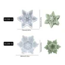 Small Snowflake Shaped Silicone Mold For Candle Making, Soap Making, Plaster Resin And Glue Making - White - View 10