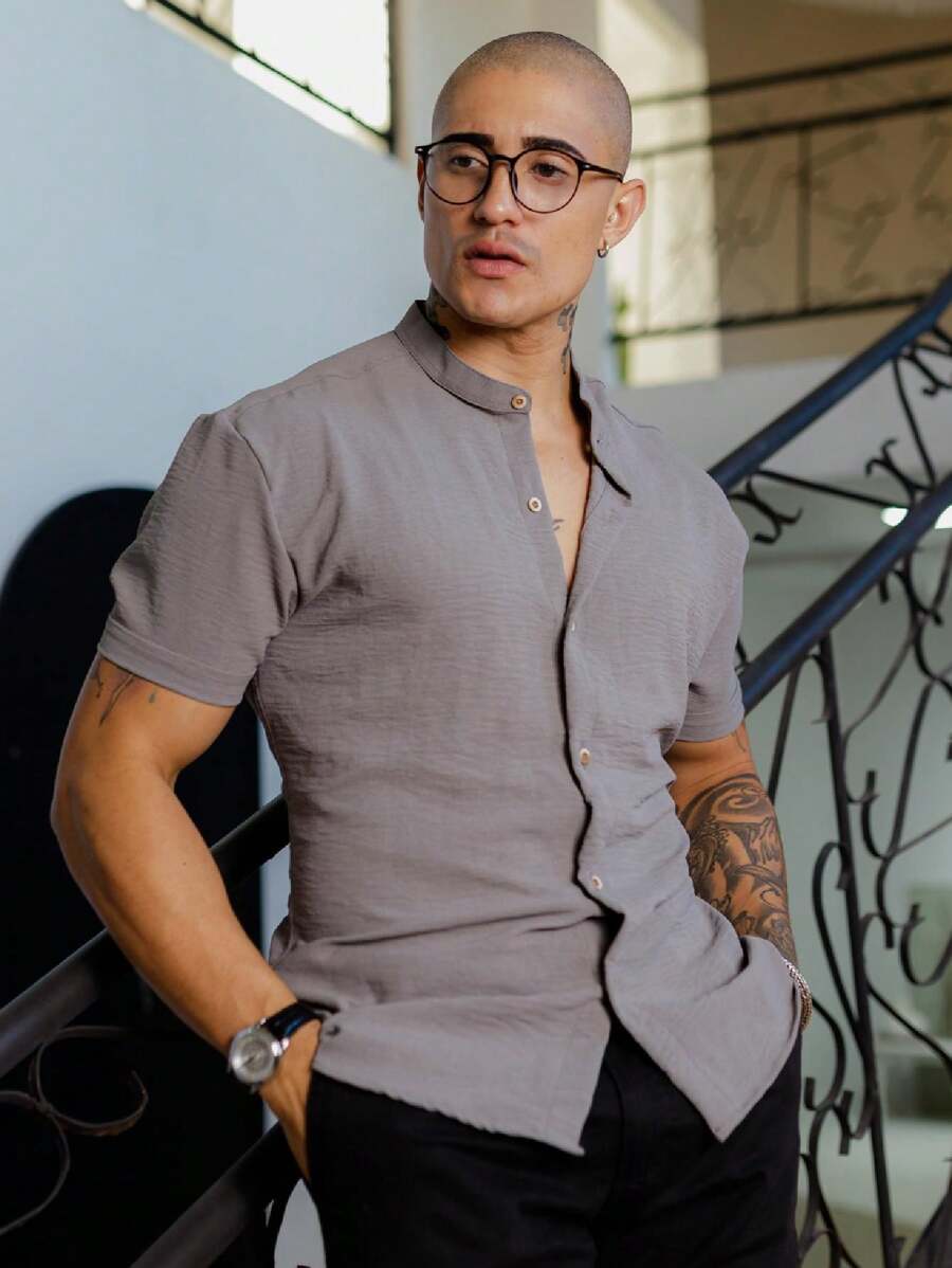 Men Shirts - Gris - Voir 1