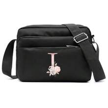 Bolso De Hombro Para Mujer Con Patrón De Letras, Elegante Y Conveniente Para Actividades Al Aire Libre Bolso De Teléfono Bolso Mensajero Bolsa De Varias Capas Monedero Para Mujer Útiles Escolares Para La Habitación De Residencia Universitaria Bolsa Vintage Estilo Bandolera Correa Geométrica Bolso Cruzado En El Pecho Para Mujeres Regalo