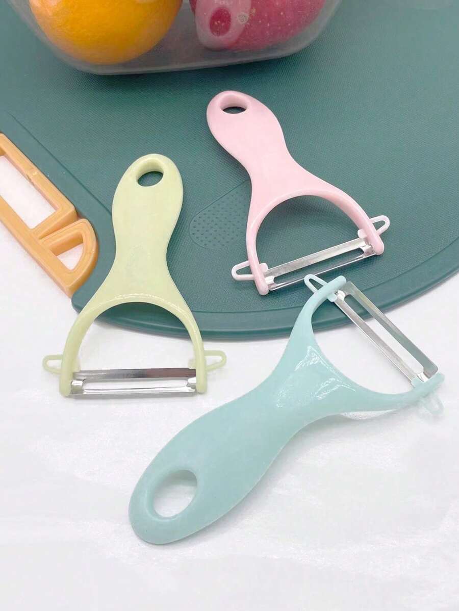 1 Pelador De Acero Inoxidable Para Verduras Y Frutas - Azul - Ver 1