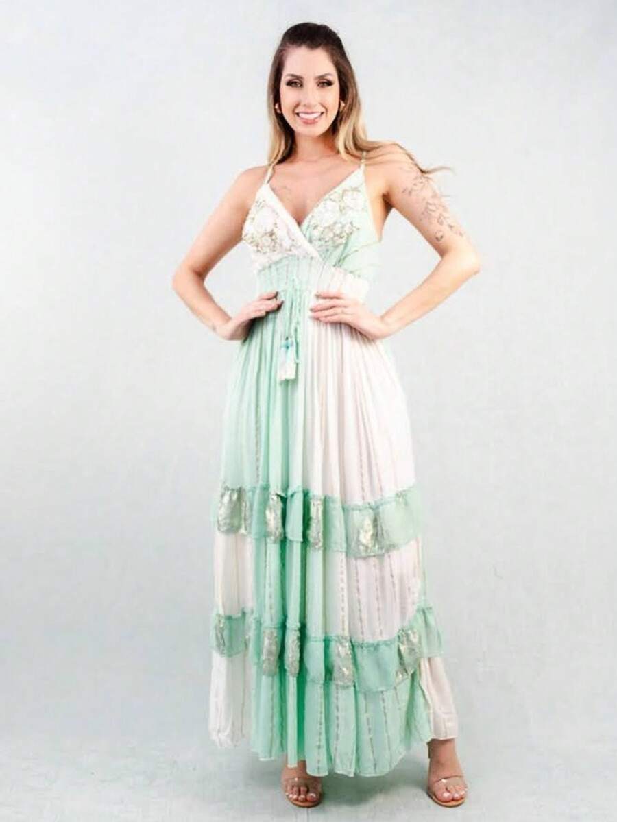 Women Dresses - Màu xanh Bạc hà - Xem 1