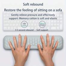 Computer Keyboard Wrist Rest And Mouse Wrist Rest Two-Piece Set, Mouse Pad With Wrist Rest, Keyboard Wrist Rest, Mouse Wrist Rest, Ergonomic Memory Foam Wrist Rest, Massage Wrists, Comfortable And Breathable