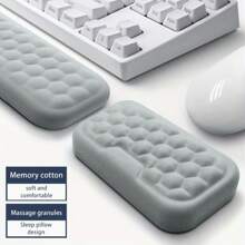 Computer Keyboard Wrist Rest And Mouse Wrist Rest Two-Piece Set, Mouse Pad With Wrist Rest, Keyboard Wrist Rest, Mouse Wrist Rest, Ergonomic Memory Foam Wrist Rest, Massage Wrists, Comfortable And Breathable