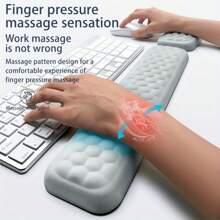 Computer Keyboard Wrist Rest And Mouse Wrist Rest Two-Piece Set, Mouse Pad With Wrist Rest, Keyboard Wrist Rest, Mouse Wrist Rest, Ergonomic Memory Foam Wrist Rest, Massage Wrists, Comfortable And Breathable
