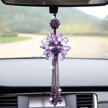 Elegante Colgante para coche de Peonía de Cristal: Deslumbre su manejo con lujo y ambiente - Decoración de vehículo única