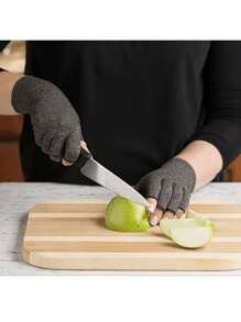 1 Pair Unisex High-Quality Compression Gloves, Suitable For Daily Use, Typing, Work, Fitness And Exercise - Fingerless Sports Gloves With Thumb Hole - Half-Finger Support Gloves - Open Finger Design - UV Protection Manicure Gloves
