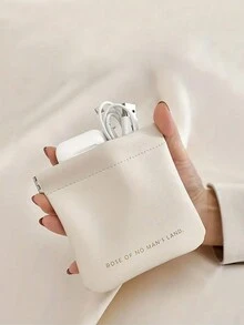 1入組旅行數據線收納包，小型旅行線線路整理器，旅行必備，旅行配件，移動式線路整理器，收納袋 - 白色 - 查看 5