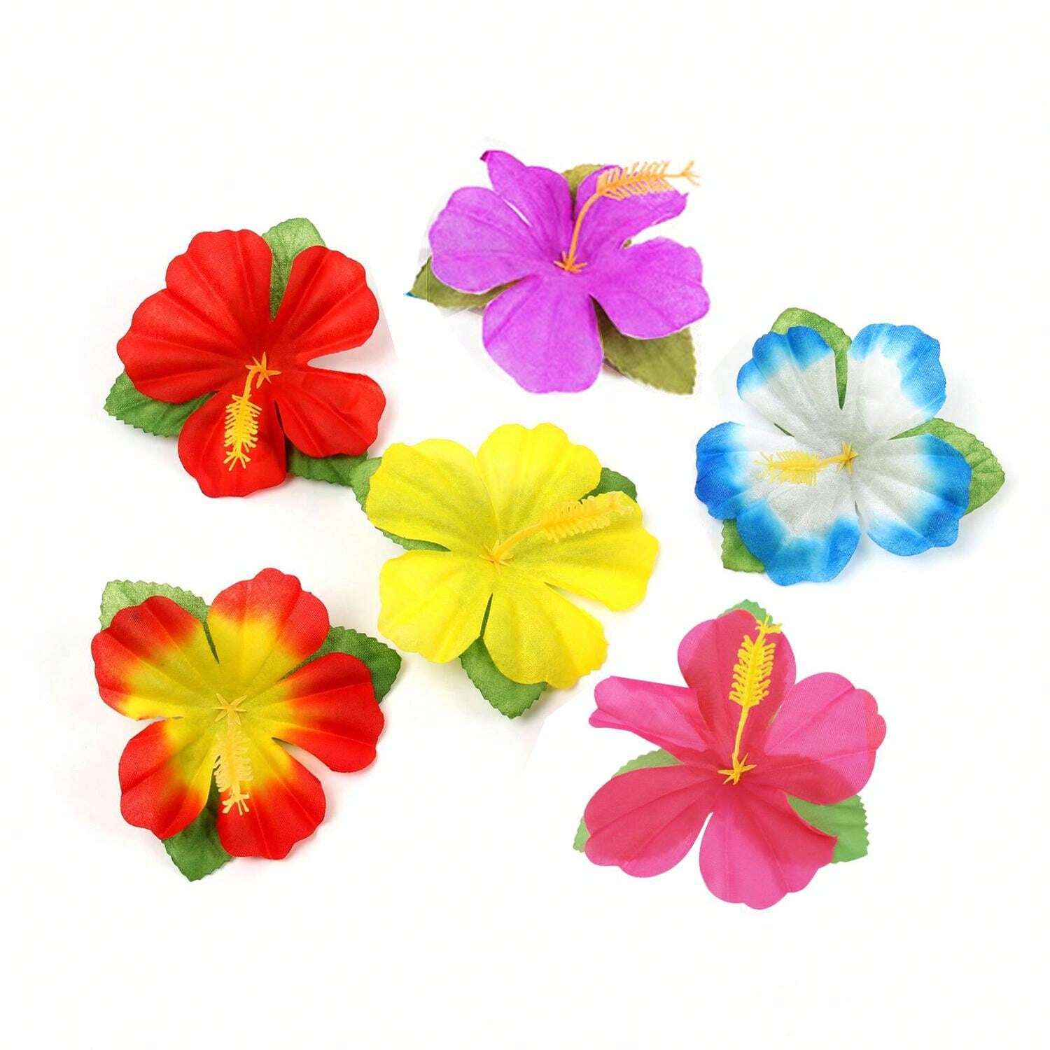 50pcs Mixed Color Artificial Hibiscus Flowers Party Table Decoration 50pcs mixed color artificial hibiscus flowers party table decoration