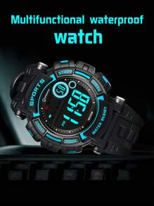 MINGRUI Popular Casual Sports Luminous Waterproof Alarm Chronograph Multi-Functional Electronic Watch For Boys, 3ATM Waterproof