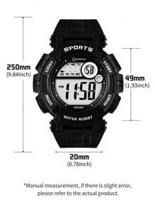 MINGRUI Popular Casual Sports Luminous Waterproof Alarm Chronograph Multi-Functional Electronic Watch For Boys, 3ATM Waterproof