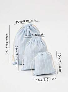 1 件简约条纹亚麻抽绳抽绳口袋旅行内衣袜子包装袋衣服和鞋子收纳袋家庭或户外男女卧室使用收纳袋家庭收纳袋适用于女士白色 T 恤、女士黑色裤子、女士冬装、连衣裙、女士冬装、优雅女装、女士白衬衫、长袖、女士白色连体裤、女士春装、女士春装、春季、春装、简约、夏季上衣收纳