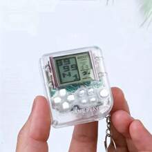 Christmas Decoration 1pc Mini Portable Handheld Retro Video Game Console Kids Toys With Keychain, 8090 Childhood Memories Electronic Toy, Built In Multiple Classic Games, Boys Girls Children/Christmas Party Toy Gifts