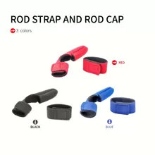 1pc Fishing Rod Protective Cover, Blue/Red/Black Color Available. Neoprene Material With Elastic Belt, Wrap The Rod And Tip Top For Anti-Slip And Anti-Scratch - Multicolor - View 2