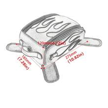 通用機車油箱磁性油袋，摩托車坐騎存儲袋，適用於車型Chopper Cafe Racer Old School Bobber Touring Dirt Bike - 黑色 - 查看 2