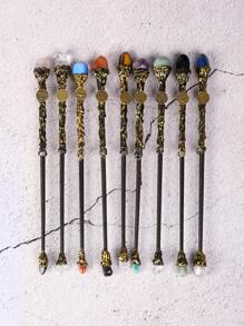 12 Zodiac Elegant Handmade Crystal Magic Wand, Suitable For Witches And Wizards Role-Playing - 30cm/11.8inch - View 1