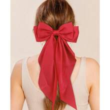 1/2/4 件红色发饰大缎带蝴蝶结女士发夹可爱大发夹婚礼新娘单身派对发饰 - 紅色 - 查看 2